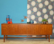 edles 60er Jahre Sideboard danish design Stil Teak 205cm mid century Bartels 
