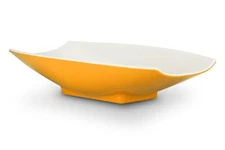 Bon Chef 53705-2ToneYellow Melamine Curves Bowl, Yellow Outside/White Inside
