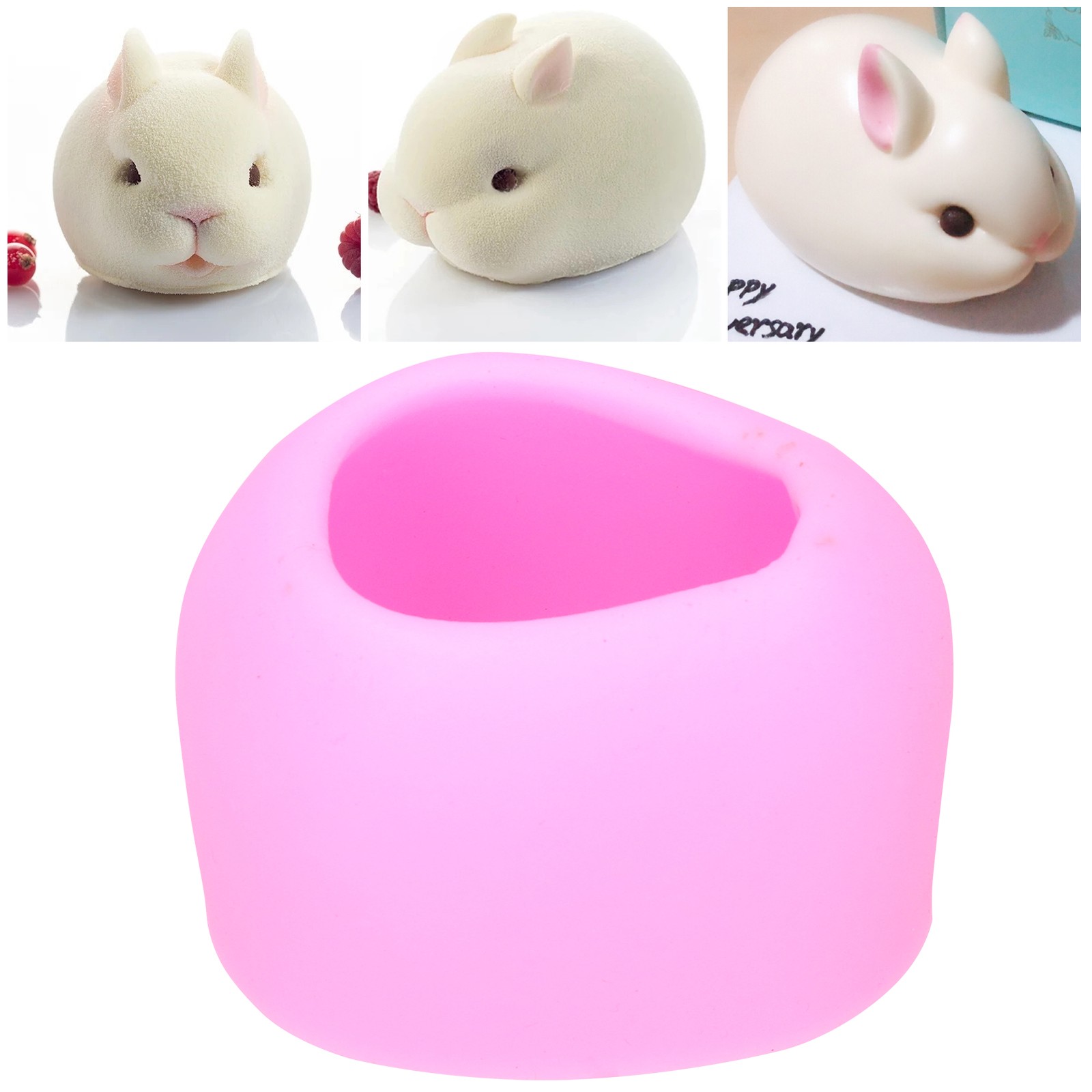 Silicone Mold Cute Rabbit Shape For Baking Cakes & Candles Recommended