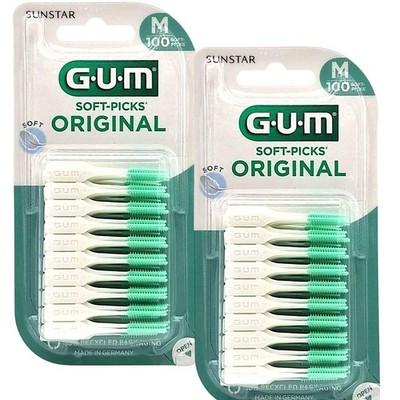 2x GUM Soft-Picks Original Medium 2x100 Stück M Interdentalbürste Regular