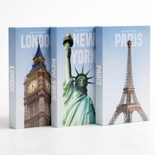 3 PCS Antique Decorative Fake Books For Coffee Table Bookshelf Decor