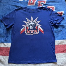 Fanatics New York Rangers Men Large T-Shirt Liberty Logo 2022-2023 Reverse Retro
