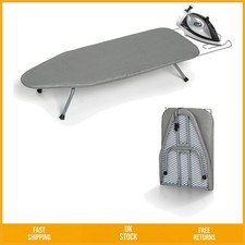 Compact Portable Tabletop Ironing Board with Iron Rest, 31"x12" Gray