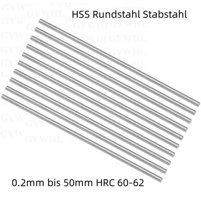 Rundstahl Stabstahl Rundmaterial Stange Blankstahl Ø0.2mm bis 50mm HRC 60-62 HSS