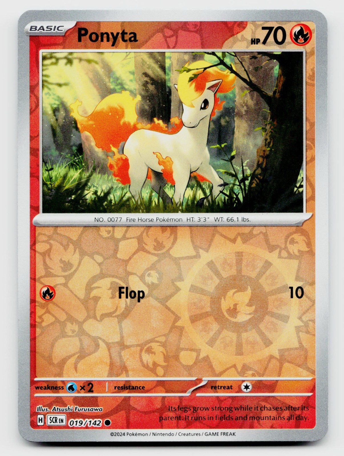 Pokémon TCG Ponyta Common Reverse Holo Card