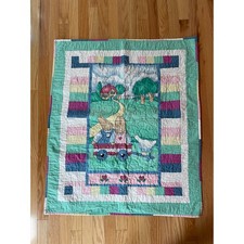 Handmade Vintage Daisy Kingdom Baby Quilt