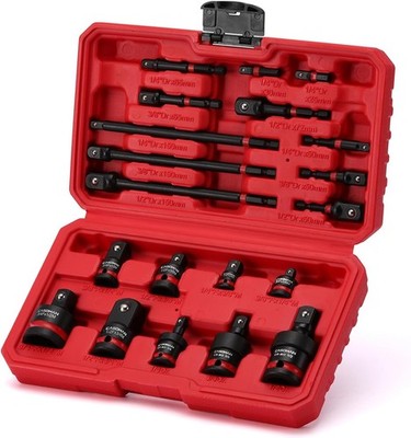 20PCS 1/4'' 3/8'' 1/2'' Drive Impact Socket Adapter Set Hex Shank Adapters&Reducers