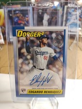 2025 Topps Update Series Edgardo Henriquez Rookie 1990 35th Retro Auto Dodgers
