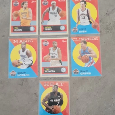 Past & Present 7x NBA Trading Cards Lot Gasol Terry Nash Howard Duncan - Bild 1 von 4