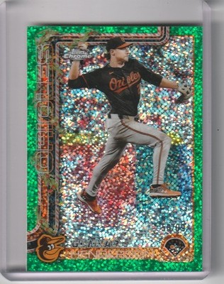 2025 TOPPS CHROME #HC18 GUNNAR HENDERSON HOLIDAY GREEN SPARKLE ORIOLES 6286