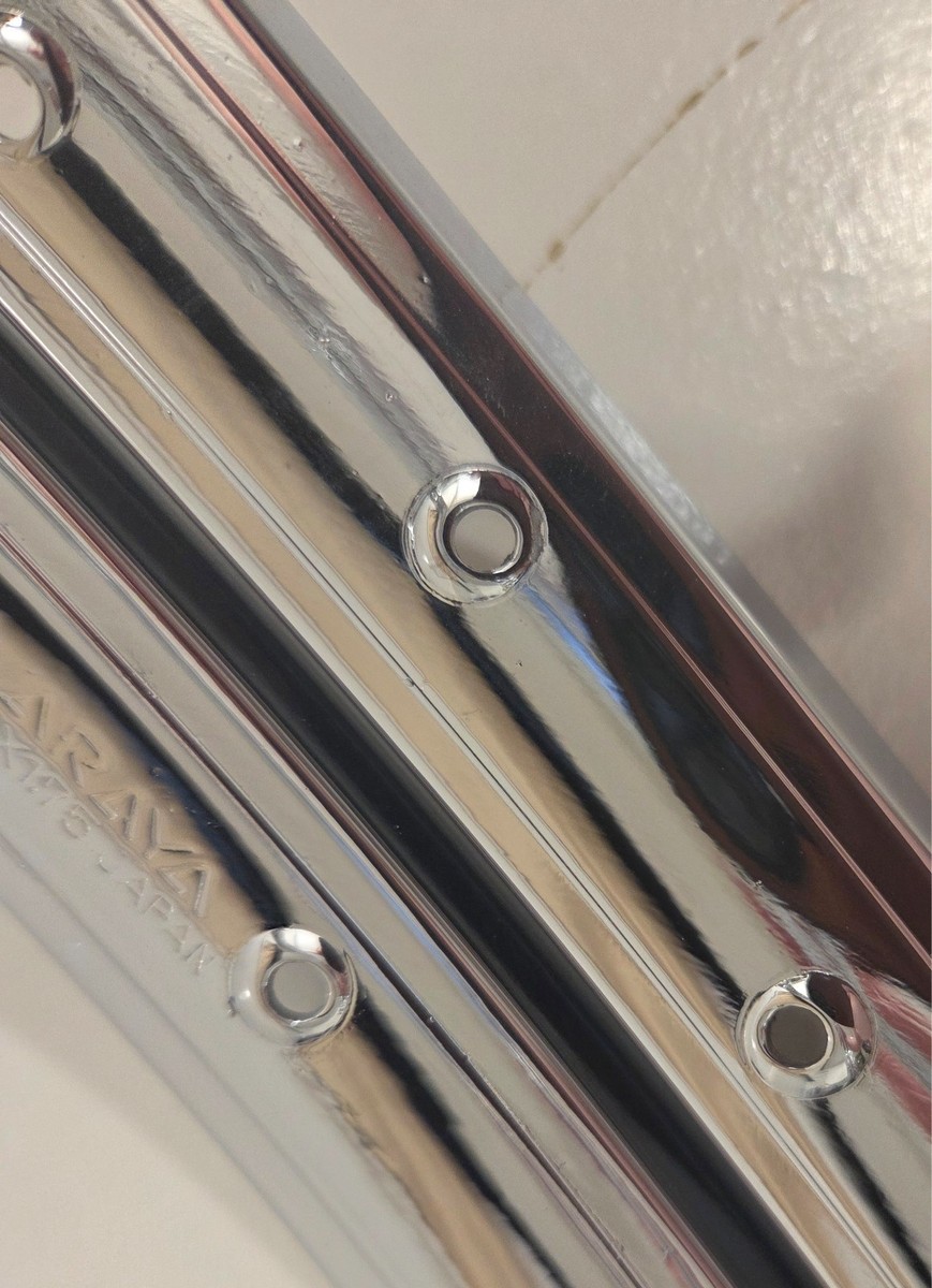 Araya 7x Show Chrome 24 inch x 1.75 Old School 80's BMX Rims | eBay