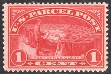US Stamp Scott #Q1, 1c, Parcel Post, MNH, OG, VF, SCV$12.00