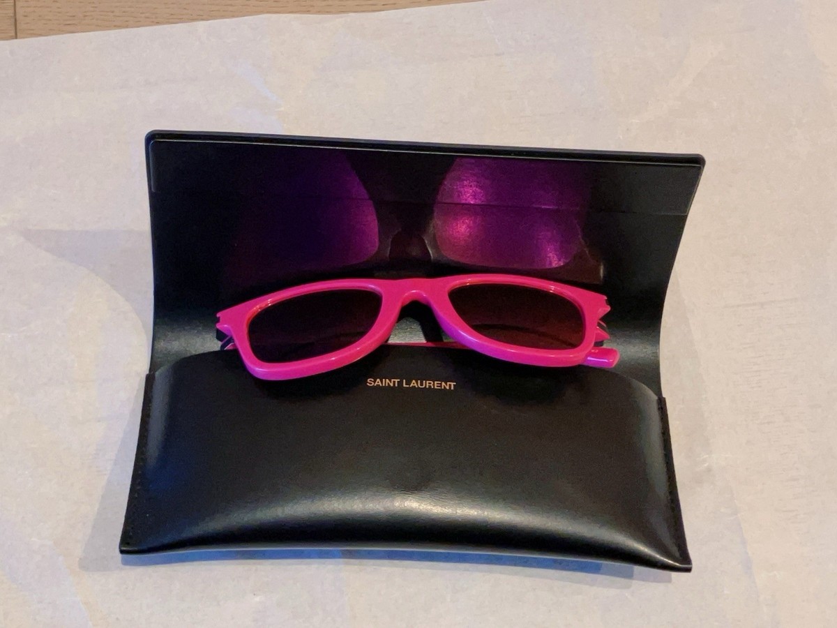 Saint Laurent SL 51 Rainbow rectangular sunglasses Pink frame