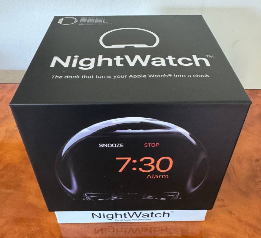 NightWatch Apple Watch Magnifying Clock Dock Bedside Stand Alarm Charger Orb NEW