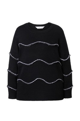 Angel of Style Damen große Größen Pullover Straight Fit Wellenmuster 845761