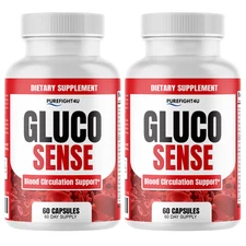 GlucoSense Supplement for Glucose Control  & Healthy Blood Levels - 2 Bottles