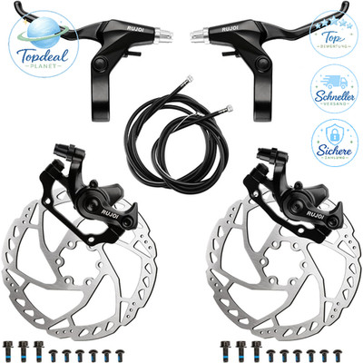 Fahrrad-Scheibenbremsen-Kit Aluminium 160mm Vorder-Hinterrad Bremsscheibe Set