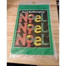 Weihnachten Wandbehang Muster "Noel" Patchwork 10"x 25,5" Neu im Paket