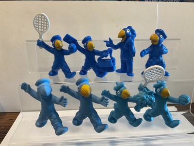 Globi Figur nach den Comics Auswahl FBL 1982 Tennis Briefträger Telefon ..