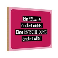 Holzschild 12X18 Cm Ein Wunsch äNdert Nichts Spruch Zitat Deko Geschenk Holz Sch