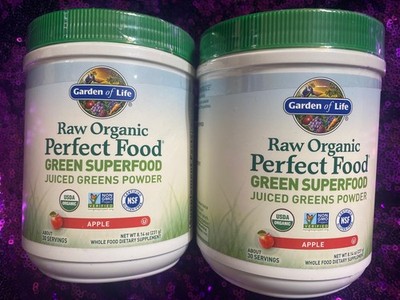 2-Pack Garden of Life Raw Organic Perfect Food Green Superfood Apple Exp:04/26