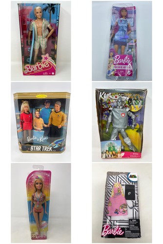 Barbie Lot of 6 Dolls Ken the and Striped Beach