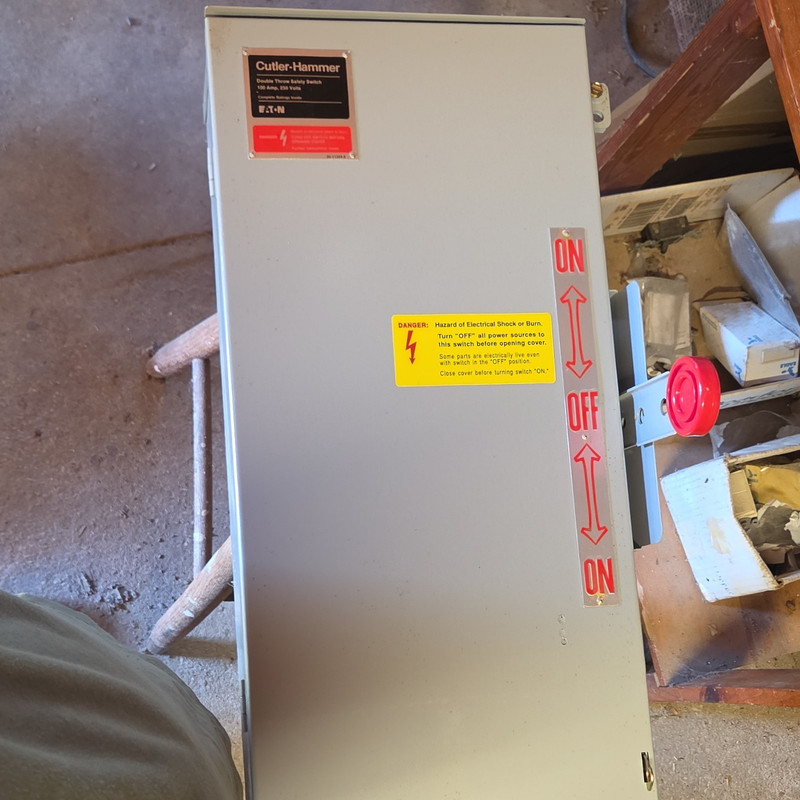 Cutler-Hammer Double Throw Safety Switch 100A 250V DT223URK-NPS