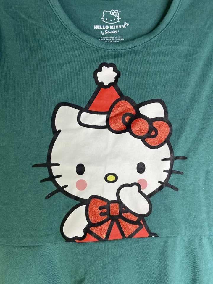 Vestido Hello Kitty Holiday Navidad 2 Piezas Ajuste y Acampanado Niñas Talla 10 Foto 2 de 4