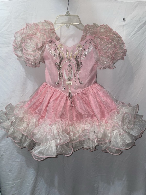 Sarah Elizabeth by D'Shawn Fashion Pink Girls Pageant Dress Size 5 Sequin Ruffle