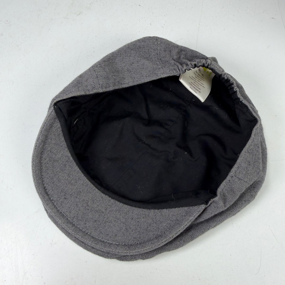 Crazy 8 Boys Hat Gray M(7-8) Newsboy Flat Cap Herringbone Cotton
