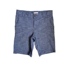 Cat  Jack Chino Shorts Boys Size 12 Blue Chambray Adjustable Waist Casual