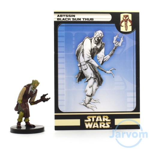 Star Wars Miniatures Universe 12/60 Abyssin Black Sun Thug w/ Card COMBO Ship
