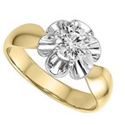 14K Solid Yellow and White Gold Lab Grown Diamond Ring F VS1 4 to 9 — photo 1