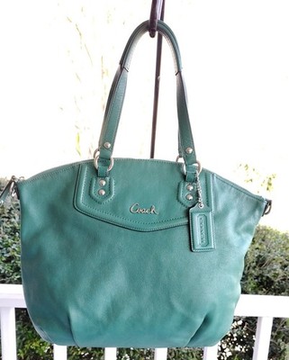 Coach MEDIUM F23684 Ashley Green Leather Stachel Bag | eBay