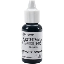 Ranger Designer Series Archival Re-Inkers .5oz-Hickory Smoke