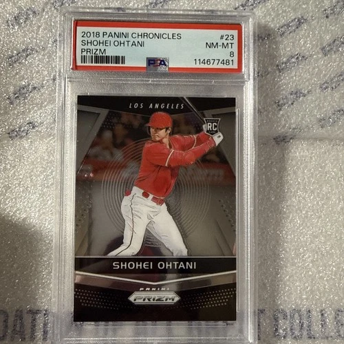 2018 Panini Chronicles - Prizm Shohei Ohtani #23 (RC) PSA 8 Los Angeles Rookie