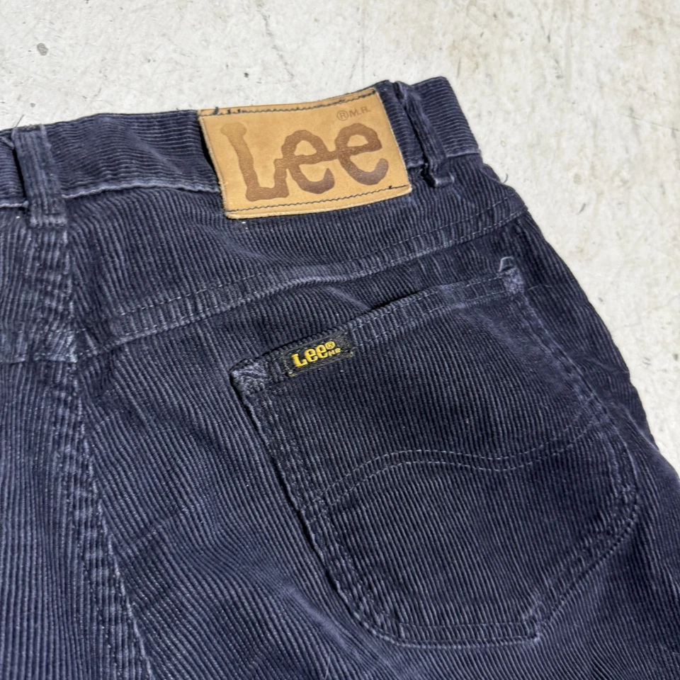 Lee Riders Navy Corduroy Straight Leg Pants Size 29 Vintage 80s - Image 4 of 4
