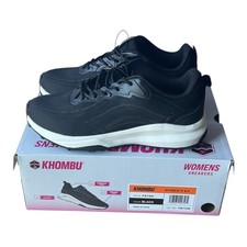 Khombu Women's Sneaker lightweight Memory Foam Black Size 8.5
