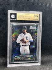 2022 Bowman Sterling BGS 9.5 GEM Cristian Santana Black Atomic Refractor #01/10