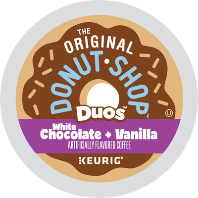 The Original Donut Shop K Cup Duos White Chocolate Vanilla, K Cup Pods, 72 Count