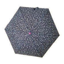 Ombrello pieghevole compatto Totes bianco e nero borsetta Breifcase pioggia tempesta bagnato