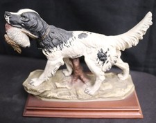 Scultura Setter Irlandese Firmata Santini Cane Caccia Fagiano Inglese Italia E8