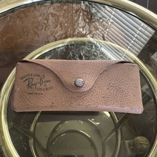 Vtg Bausch Lomb Ray Ban Leather Shooting Aviator Glasses Sunglasses Case Rare
