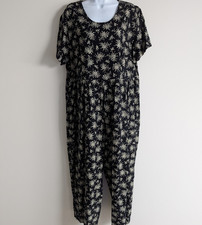 Vintage Jumpsuit Womens 13 Floral 80s Decked Out Boho Festival Goth Cottage 90s