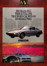 1982 Mazda RX-7 Vintage Print Ad - One True Sports Car With An Affordable Price