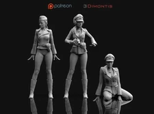 3d Model STL Format Digital File German Soldiers Tank Crew Women WW2