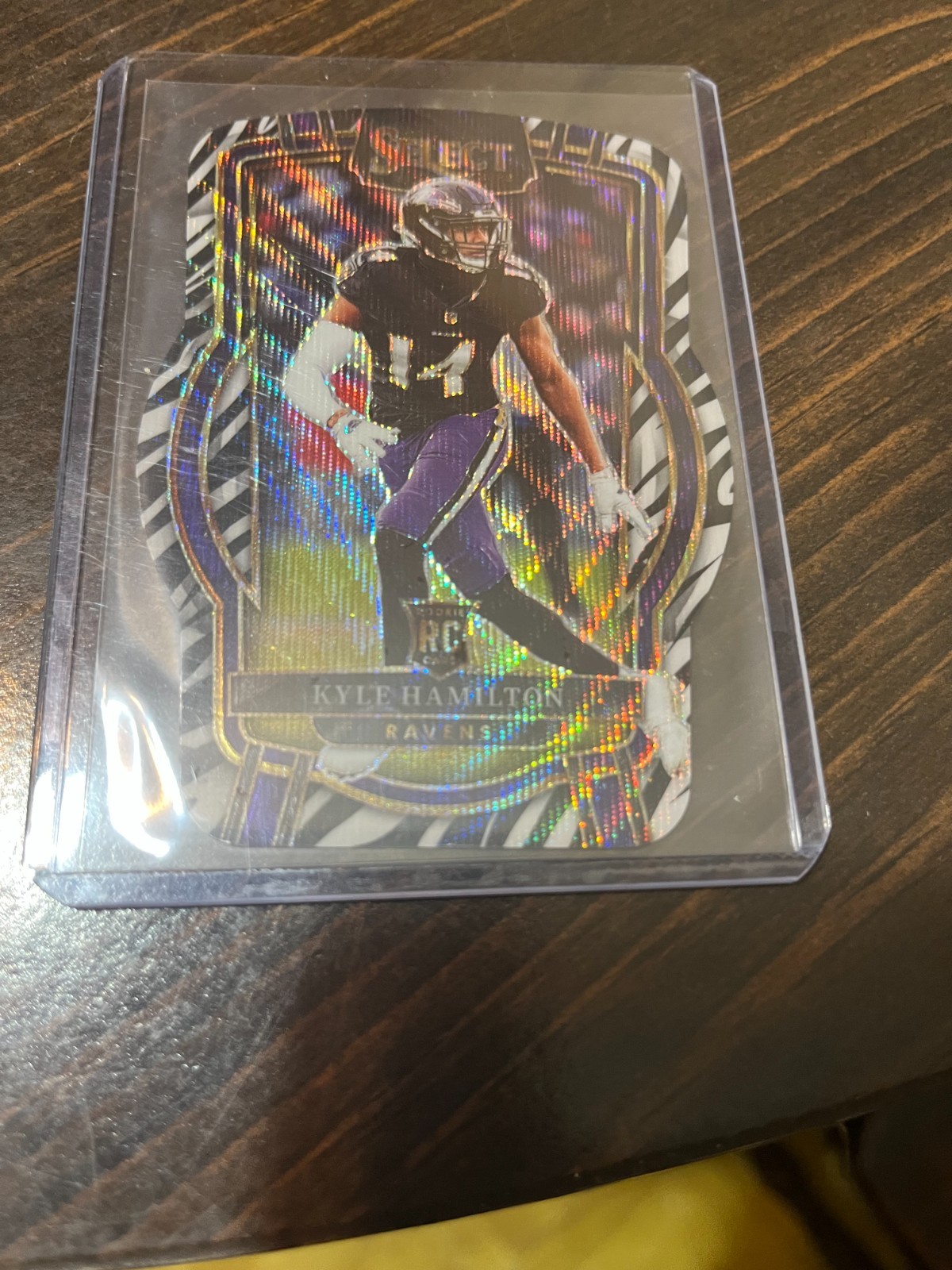 2022 Panini Select - Club Level Kyle Hamilton #294  Zebra Prizm Die Cut