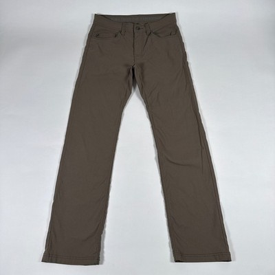 Prana Pants Mens 30x32 Brown Brion Slim Fit Stretch Hiking Outdoor Gorpcore