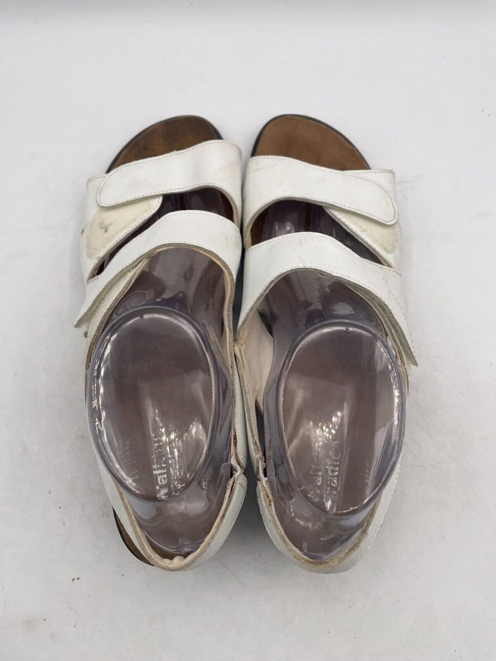 Sandalia Walking Cradles Ibiza 70 para mujer talla 10B blanca con gancho y bucle Foto 4 de 4