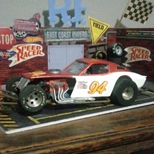 1/24 Slot Car #94 Red/White dirt track Racer